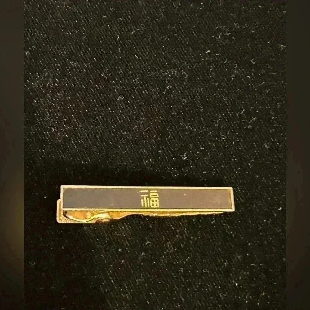 Vintage Amita damascene tie clip